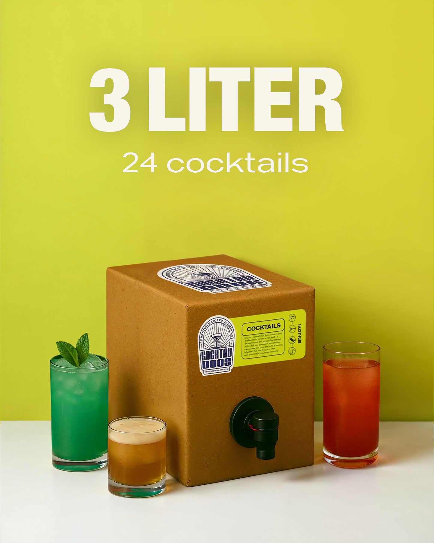 Cocktaildoos 3 Liter | Ambachtelijk & Vers