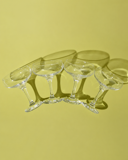 Set van 6 coupe glazen