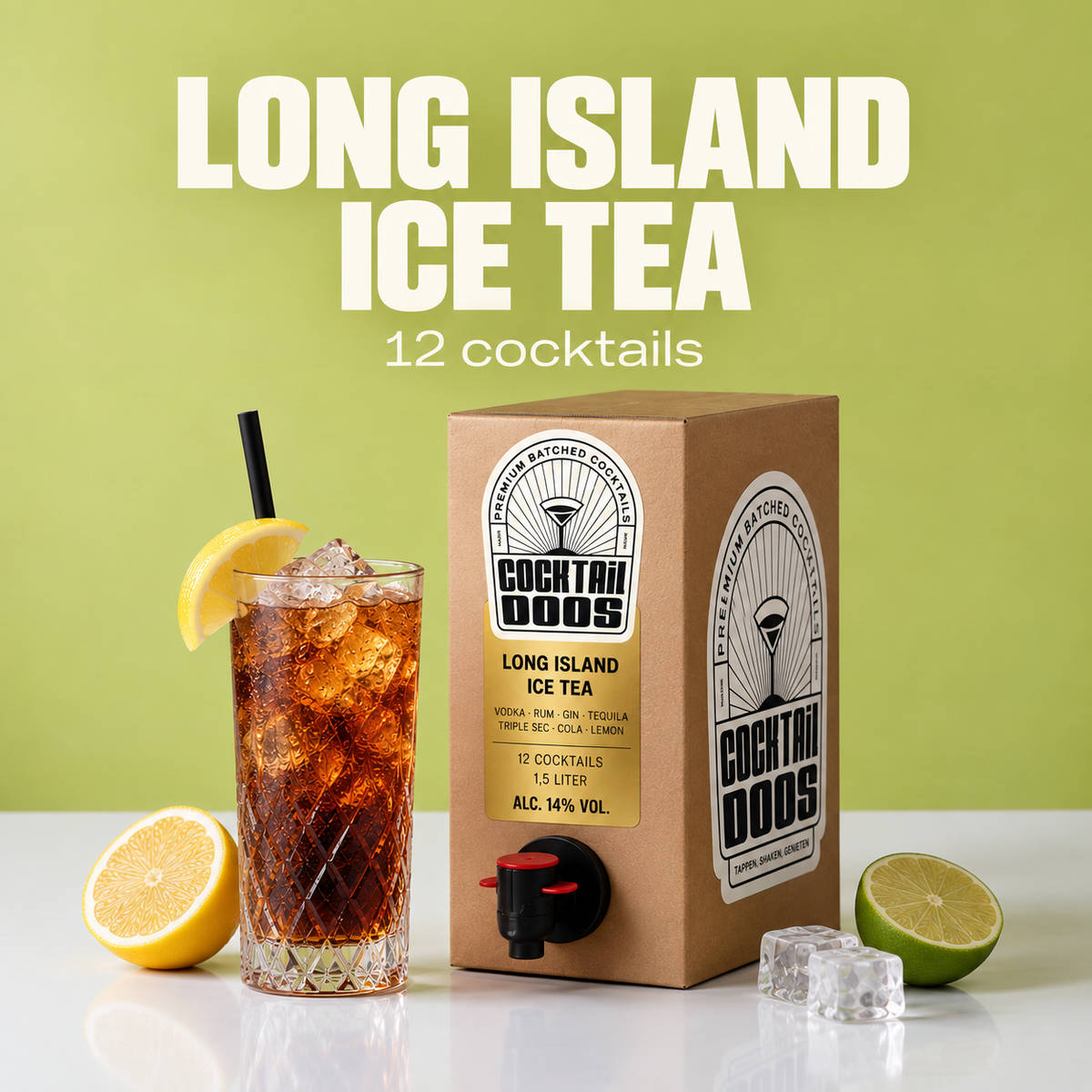 Cocktaildoos Long Island Ice Tea 1,5 liter, 12 cocktails